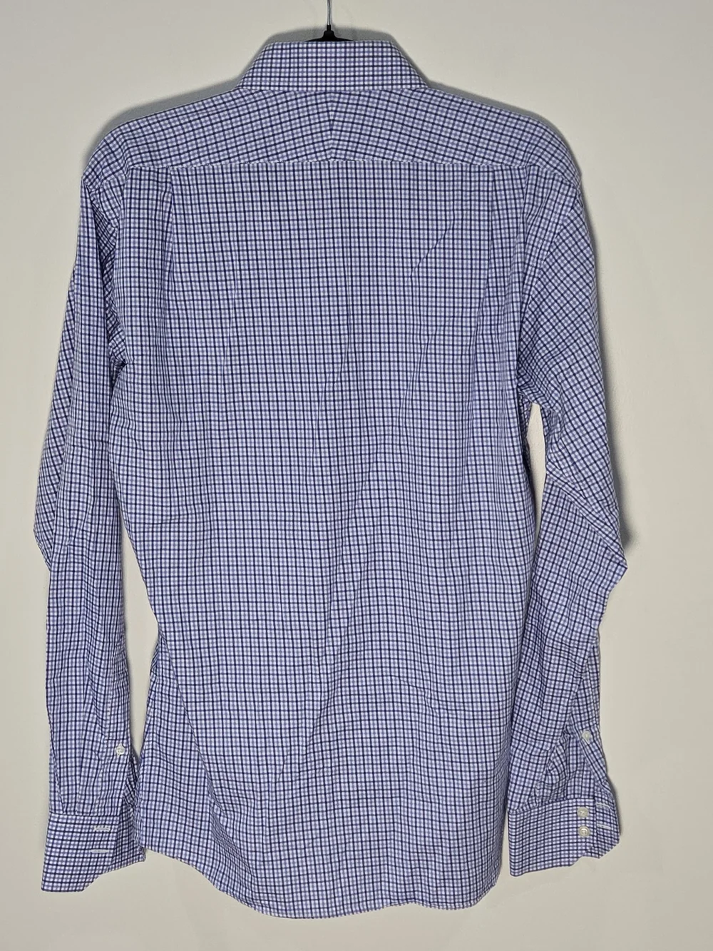 Proper Cloth Sz 15.5 Button-Down Blue Micro-Check Shirt - Picture 4 of 7